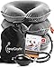 Cervical Neck Traction Device - Get Instant Pain Relief Naturally - Comfortable, Easy To Use Inflatable Neck Stretcher For Men and Women - With Bonus Lacrosse Ball for Myofascial Release and Carry Bag