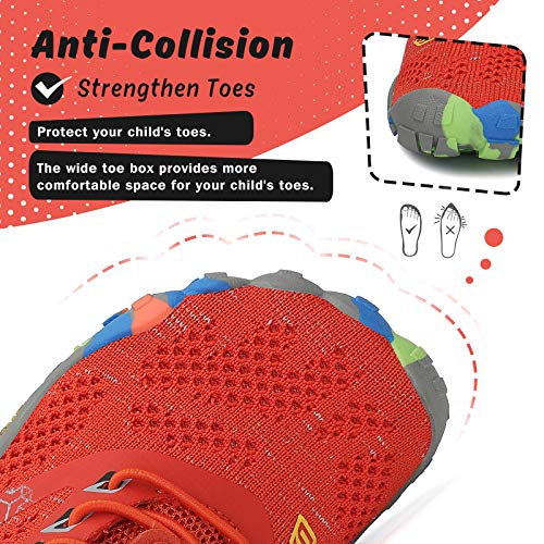 Saguaro Boys Girls Water Shoes Quick Drying Closed-Toe Slip On Aquatic Sport Sandals Sneakers Barefoot Shoes For Hiking/Camping/Trekking #TOP3