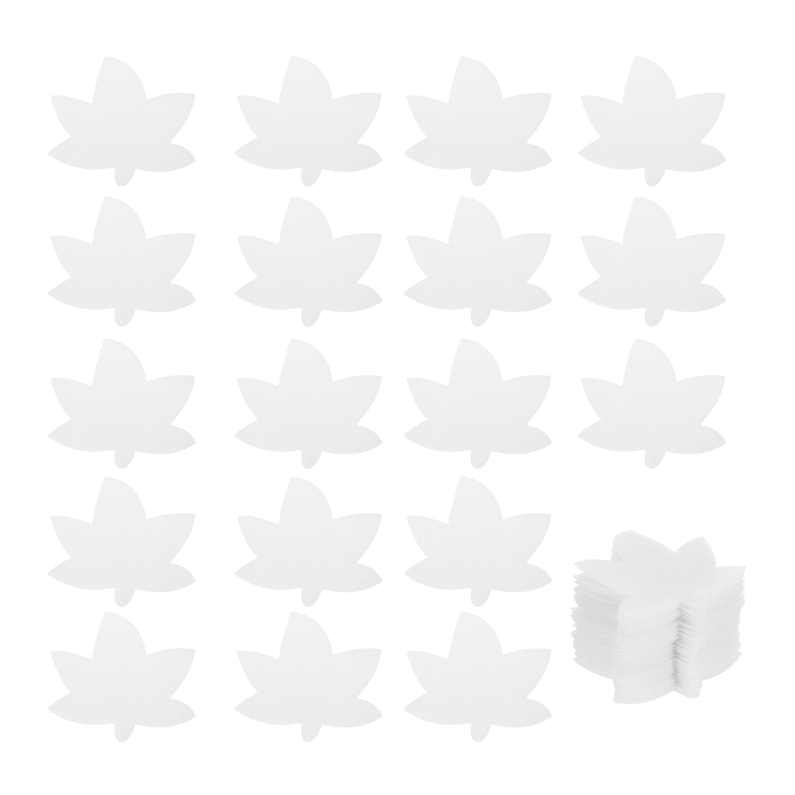 PATIKIL 4 Inch Carpet Spot Markers, 50Pcs Leaf Shape Floor Dots Markers Carpet Spots for Classroom Decoration Elementary Preschool Supplies, White