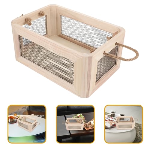 Bac de rangement multifonctionnel grand format style panier cube vintage de maison