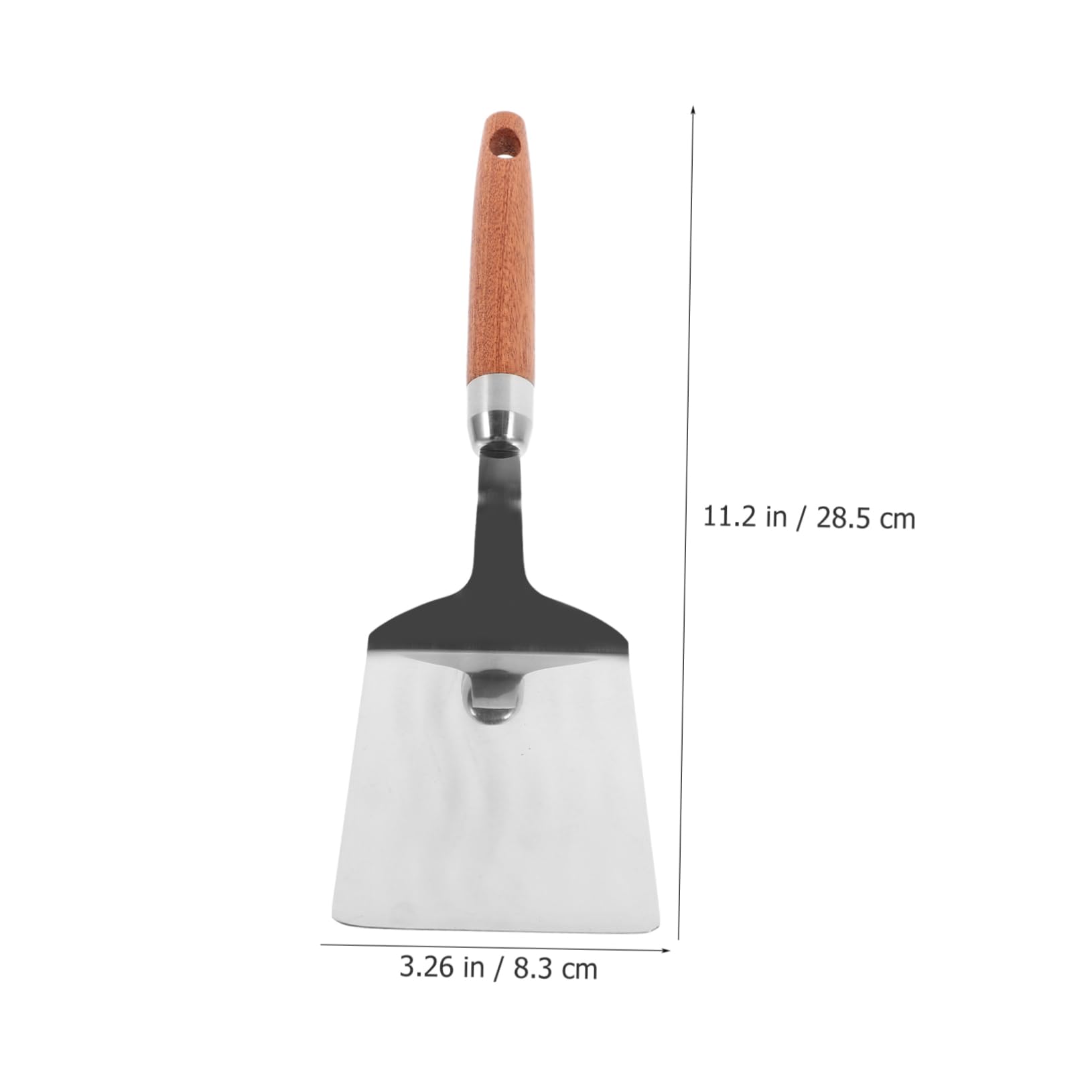 Ciieeo 5 Palas De Acero Inoxidable Para Portátiles Para Freír Con Mango De Madera Sin Diseño Para Utensilios De Cocina.