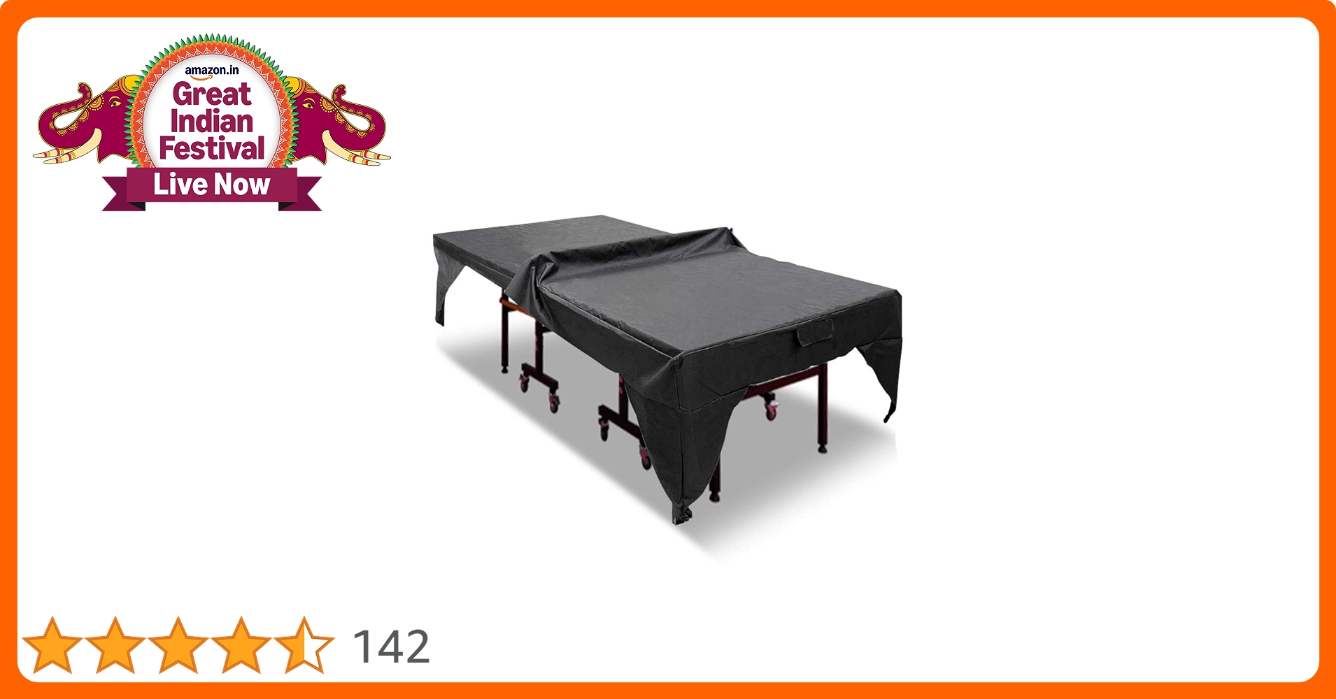 ASAOTION Table Tennis Table Cover Ping Pong Table Protective Cover Heavy Duty Waterproof