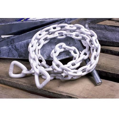 Tie Down Engineering White Polymer Coated Anchor Chain | 1/4 in. x 6 ft. | Boating Equipment| Boat Anchor Accessories |6 feet Long
