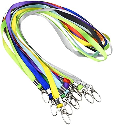 20pcs Lanyard Neck Strap, Office Lanyard for Id Card Badge Holder, Lanyards for Keys, Universal Lanyard with Swivel Clips for Women & Men (Colorful)