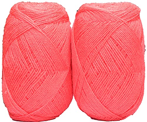 Image of Chirag Bigboss Gajri (600 gm) Wool Ball Hand Knitting Wool /Art Craft Soft Fingering Crochet Hook Yarn, Needle Knitting Yarn Thread Dyed