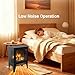 Electric Fireplace Heater - CSA/UL Certified, 3D Flame Effect, 1400W/700W Dual Heat, 400 Sq Ft Coverage, 3-Sided Panoramic View, Removable Feet & Safe for All Homes，Black