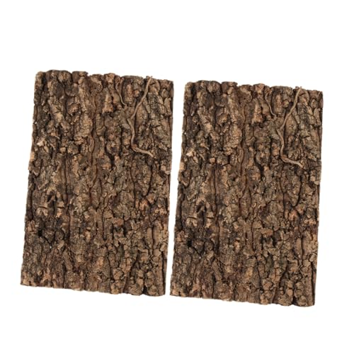 Mipcase Lizard Climbing Tree Bark Decor 2pcs Reptile Tank Accessories Versatile Reptile Terrarium Background Board