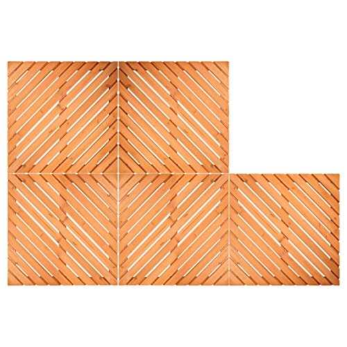 Protenrop PK448 Set de Tarimas, Madera, Marrón, 15x50x50 cm, 5 Unidades