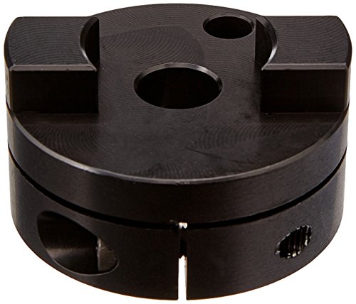 Ruland MOCT51-12-A Oldham Coupling Hub, Clamp Style, Black Anodized Aluminum, 12mm Bore, 50.8mm OD, 59.7mm Length