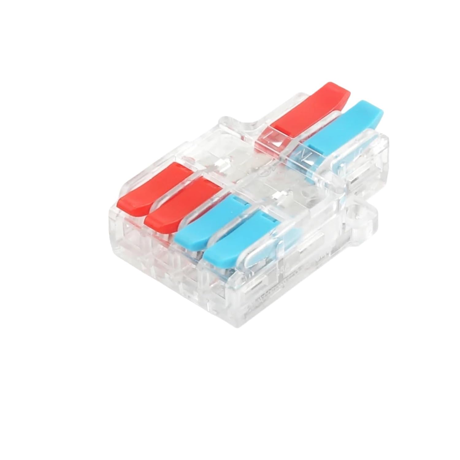 Universal Compact Wiring Splicing Conector 25/50/100PCS Quick Cable Wire Connector Splicing Splitter Universal Compact Push-in Conductor Terminal Block Home Junction Box(NC-624T,50PCS)