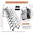 Wall Mounted Retractable Attic Ladder, Folding Loft Stairs with 2 Handrails & Pull-Down System, Extra Wider Attic Stairs for Indoor, for Indoor, Garage, Basement, Storehouse, 660lb Load (11 Steps)