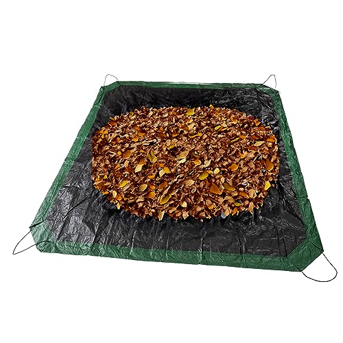 SUNLITAP Leaf Tarp 9x9 Ft Lawn Garden Leaf Tarp with 4 Drawstrings Reusable Waterproof Poly Tarp Yard Waste Bags All Purpose Protective Cover for Bikes Furniture Cover Tent Footprint