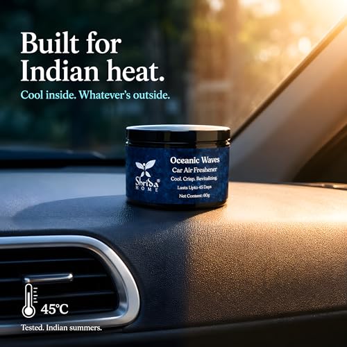Image of Oceanic Waves Luxury Car Perfume Gel 60g, Long-Lasting Natural Car Air Freshener, Aquatic Odor Remover for Dashboard and Cup Holder, Spill-Proof Twist Diffuser, 30-45 Day Freshness