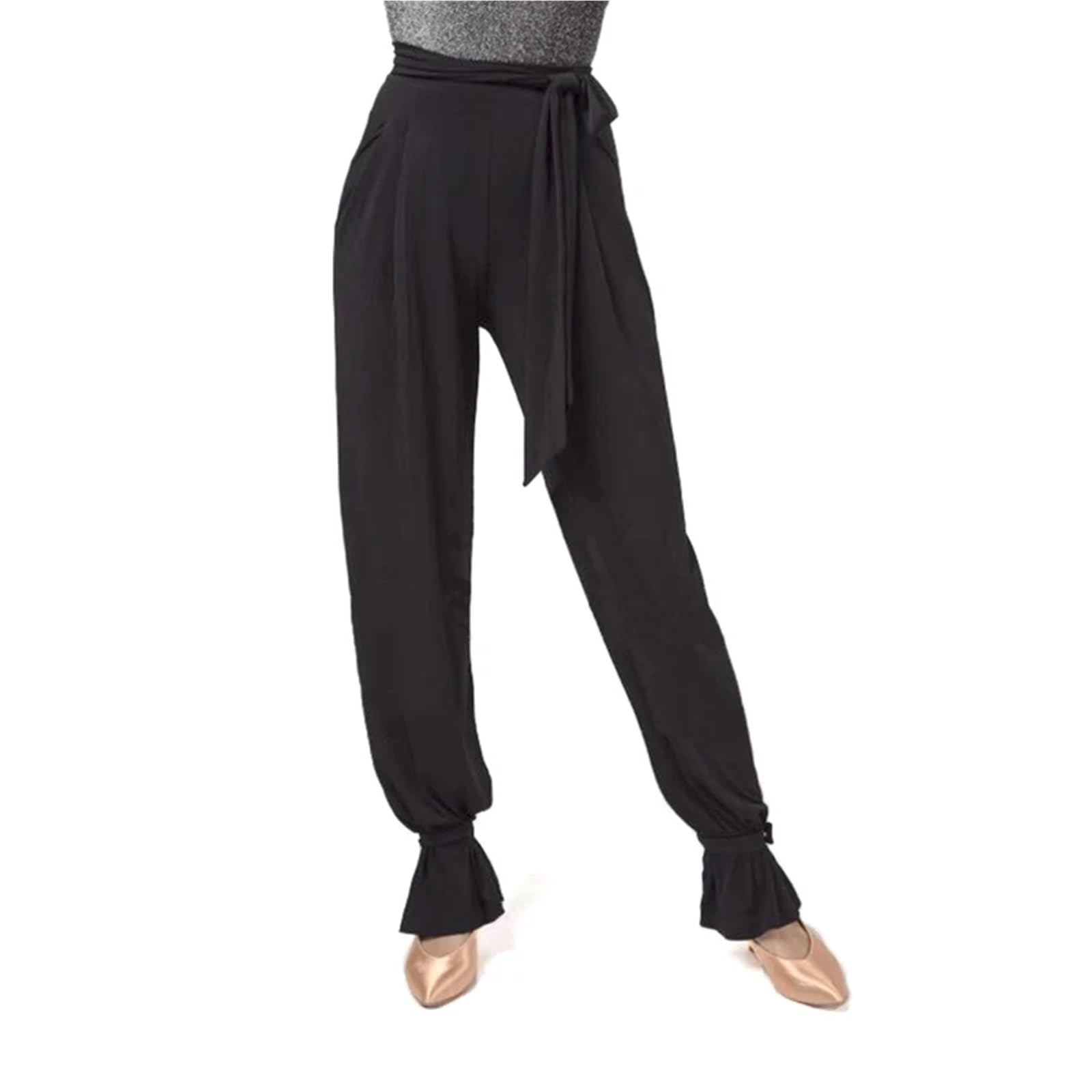 Ygsgjsp Women's Color1 Dance Pants Waltz Modern Dance Trousers Dance Competition Standard Ballroom Dancing Clothes Latin Pants(,M)