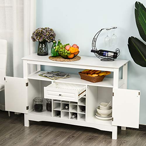 image for HOMCOM Modern Wooden Kitchen Buffet Bar Cabinet Storage with Drawer an