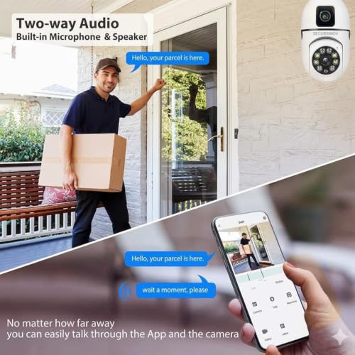 Image of securinnov 4MP /8MP Dual Lens WiFi Light Bulb Camera | Full HD | Color Night Vision | Motion Detection | Two Way Audio | Wireless Home Security Camera with Mobile App V380 Pro (Dual Lens Light Camera)