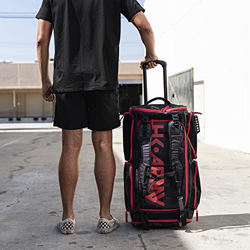 Hk Army Expand 75L Paintball Roller Gearbag - Shroud Black/Red #TOP1