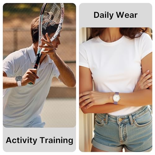 Image of Fullmosa 2 Packs Magnetic Braided Watch Bands - 18mm 20mm 22mm Quick Release Replacement Wristband, Stretchy Nylon Solo Loop Compatible with Traditional and Smartwatches for Men Women