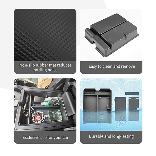 Image of CDEFG 2023 2024 2025 Pilot Center Console Organizer Tray for 2023-2025 Honda Pilot Touring Sport EX-L Elite TrailSport LX Middle Console Storage Box 2024-2026 Ridgeline / 2024-2026 Passport (Blue)