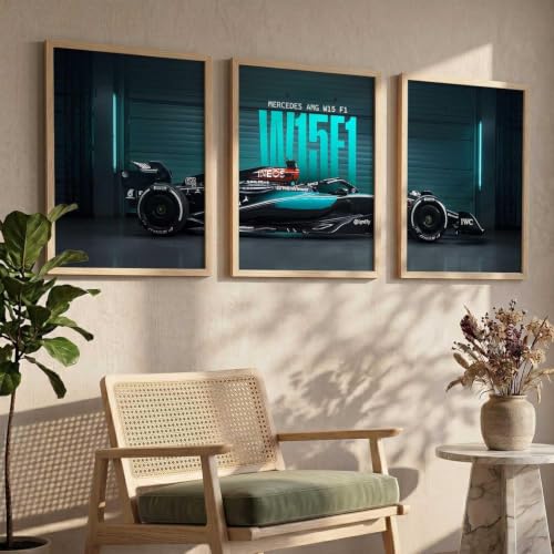 Image of HOMESY Sports Car Framed Posters Gift Items for Boys Room | Wall Decoration for Bedroom Living Room Office Gaming Room Decor | Sports Car Poster with Frame for Wall Decor Set Of 3 Size (10x13 inch, BROWN)
