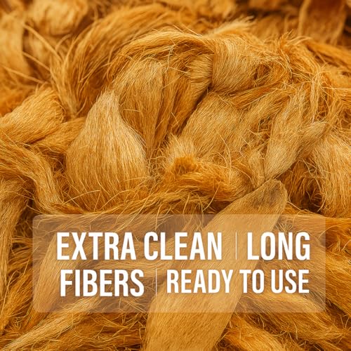 Image of Natural & Organic Coconut Husk Fiber | Fresh Raw Coconut Husk for Orchid Potting, BBQ Fire Starter, Compost, Mulch & Garden| Nariyal Jatta-Thenga Husk (Coconut Husk, 200, gram(s))
