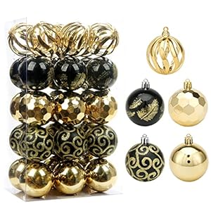 Christmas Ornaments Set, 30ct 2.36inch Christmas Tree Ornaments Decorations for Xmas Tree