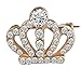 Produktbild Drawihi Einfache Mode Dame Diamantkrone Brosche und Mädchen Frauen Feiertags Geschenke Zeigen Ihre Elegante Schönheit und Charme (Gold)