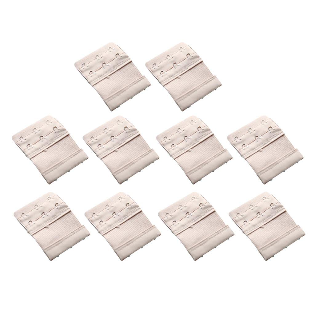 10 Pieces 3 Hook Bra Extender Bra Extension Strap Underwear Belt Beige|Clothing, Shoes & Accessories | Womens Clothing | Intimates & Sleep | Bras & Bra Sets-image-21