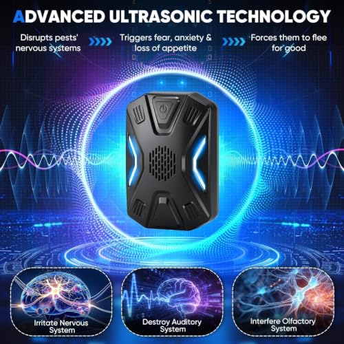Image of 2026 Upgraded Ultrasonic Pest Repeller Indoor,3 Modes Mouse Repellent Insect Plug in,Pest Control for Roach,Bug,Spider,Mosquito,Ant,Rat,Mice Deterrent,Electronic Rodent Repellent Plug in