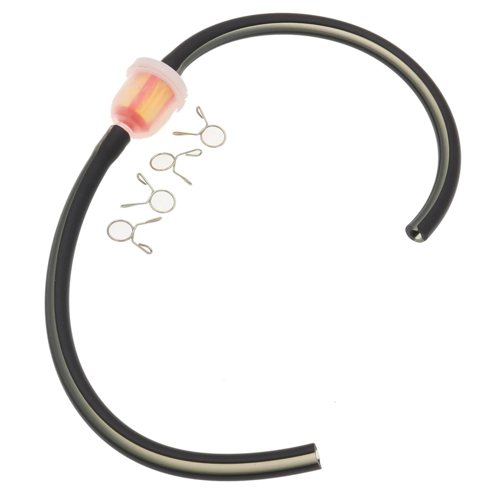 Motorcycle Parts 6mm Fuel Petrol Inline Gas Hose Pipe with Clips for 2 Stroke Mini Moto Dirt Bike ATV Quad(Clear)