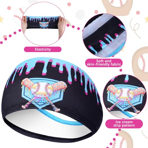 Image of Suncalla Teenager Baseball Headband Elastic Polyester Sweatband Multi Color for Basketball Football Golf Headscarf Baseball Stuff Women Men Accessory Team Gift