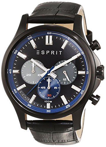 Preisvergleich Produktbild Esprit Herren-Armbanduhr Mathias Chronograph Quarz Leder ES108251002