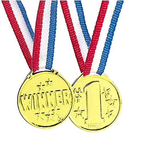 Amazon.com: Podzly 50 Piece Goldtone Plastic Award Winner Medal 