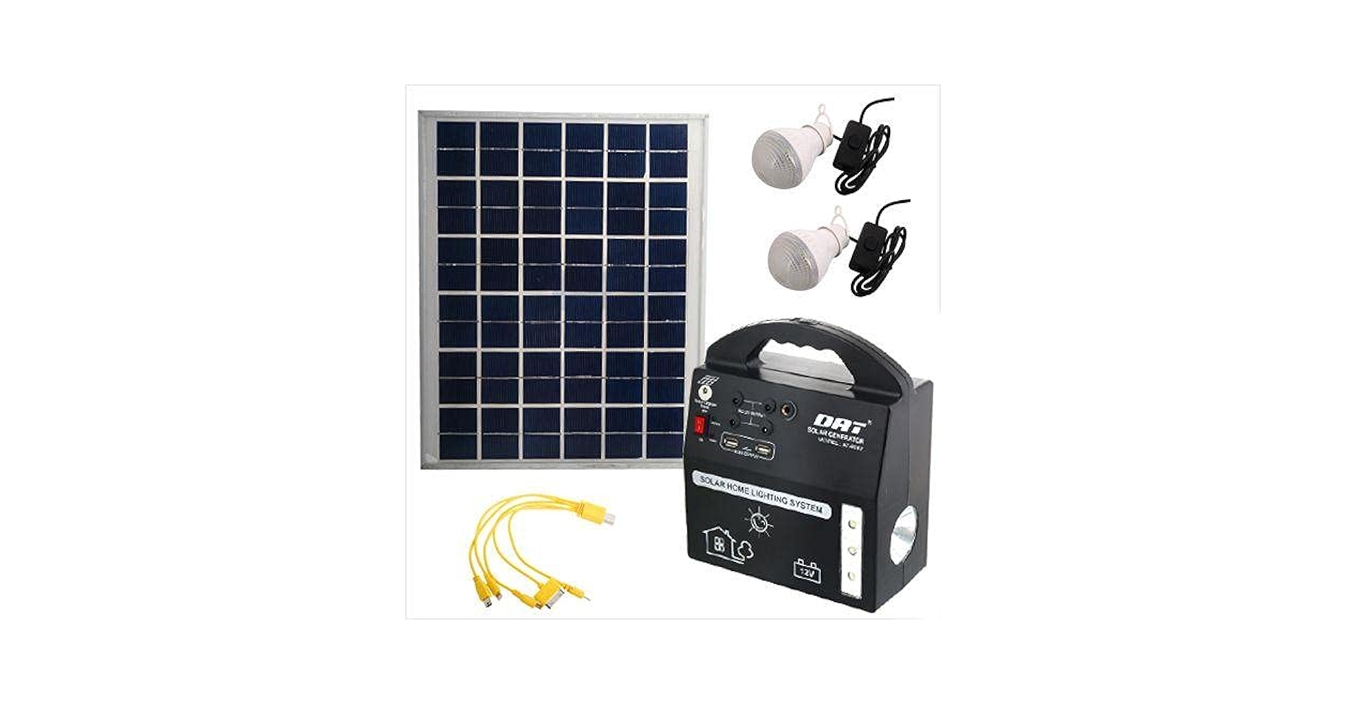 DAT ソーラーホーム蓄電器 AT-8207 DATソーラーホーム蓄電器セット(ソーラーパネル 給電 スマホ