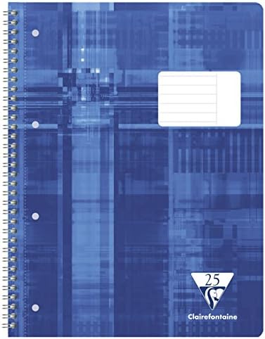 Clairefontaine 68162C Un Cahier à Spirale - A4 21x29,7 Cm - 180 Pages Petits Carreaux - Papier Blanc 90 G - Couverture Carte Pelliculée Couleur Aléatoire