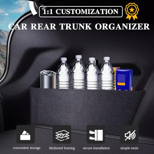 Frencstr Rear Trunk Organizer Side Divider Sticker fit for 2022-2024 Honda Civic 11th Gen Sedan Trunk Side Storage Baffle Partition Board for Honda Civic Accessories 2PCS