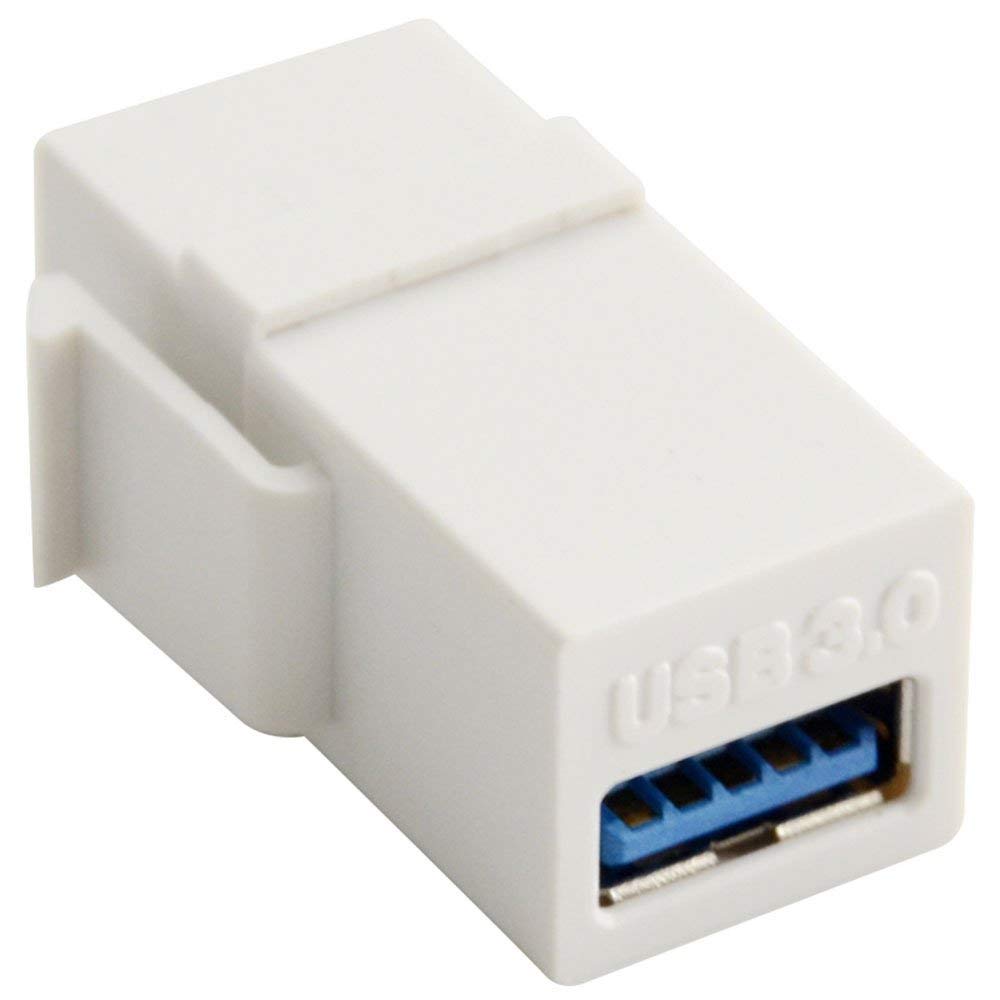 USB インサート USB アダプター ケーブル カプラー メス メス コネクタ Amazon | tekit USB 3.0 キーストーンジャック メス-メス F/F