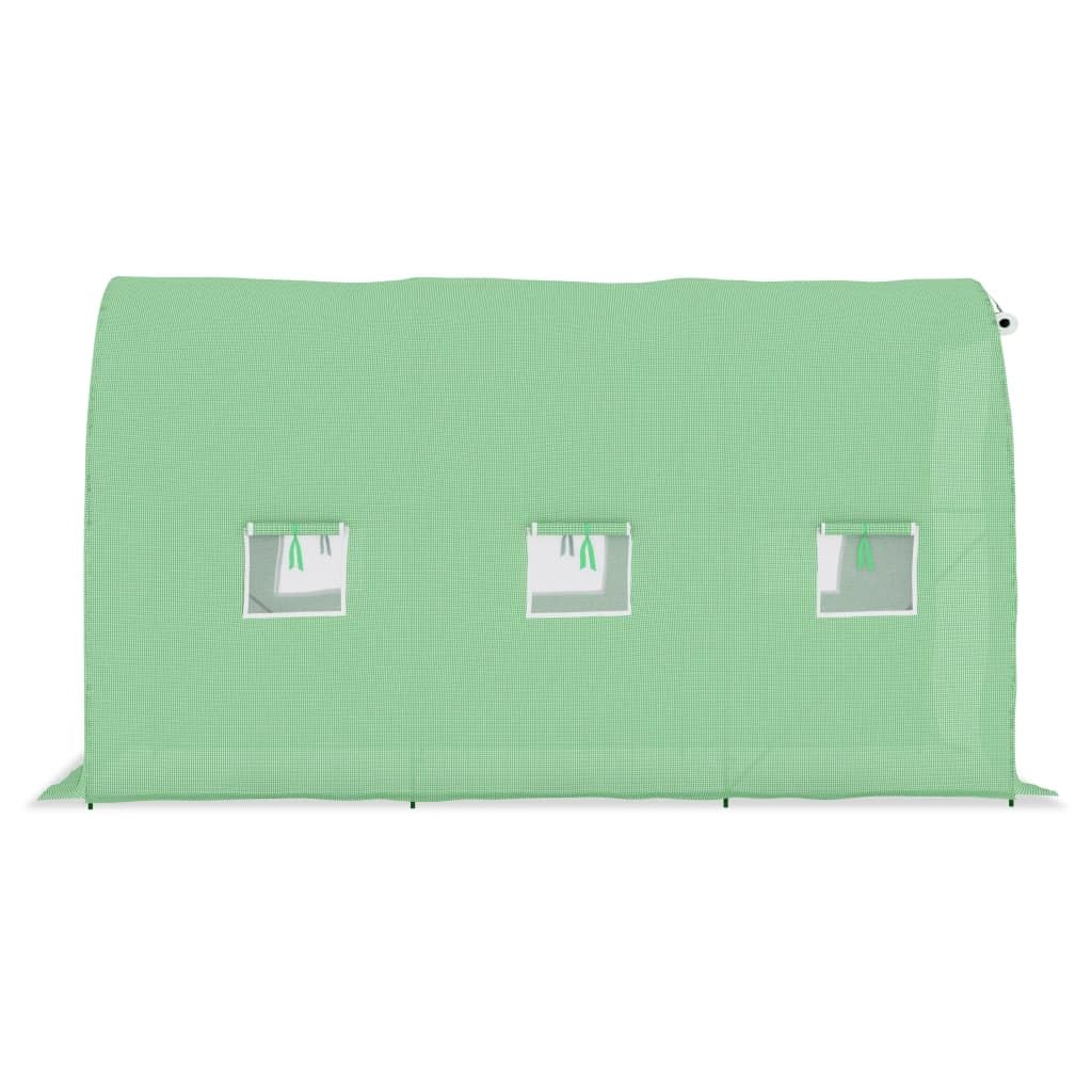Serre Tunnel 6,86 m² 3,43x2x2 m Abri de Jardin avec Cadre en Acier galvanisé, Tissu maillé PE 140 g/m², fenêtres Ventilation, Porte Large, idéal pour Culture, Plantation