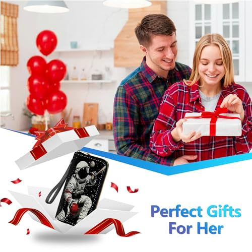 Image of Womens Wallet PU Leather Wristlet Wallets for Women, Large Capacity Lady Fashion Wallet Card Holder Zipper Wallet