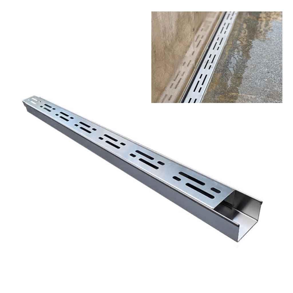 Tranchée de drainage en acier inoxydable avec grille pour jardin