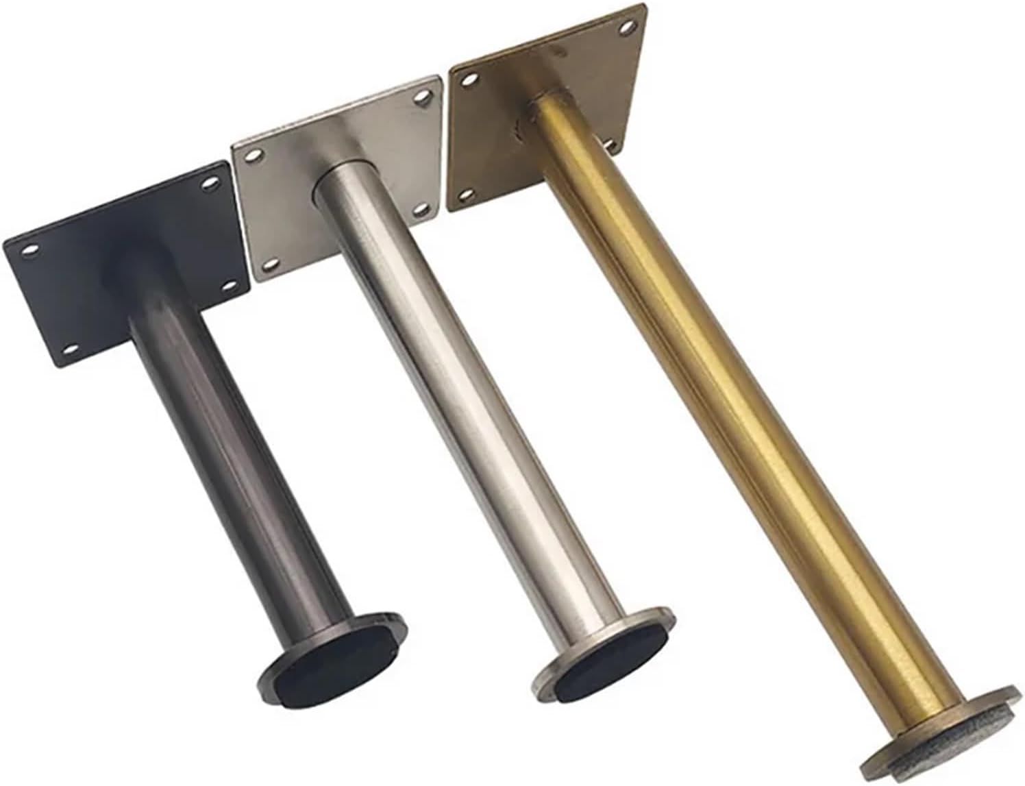 AVIMYA 1/4PCS Modern Style Metal Furniture Legs Adjustable Replacement Support for Sofa Cabinet TV Stand Coffe Table Leg with Screws (Color : 4PCS Chrome, Size : 300mm)