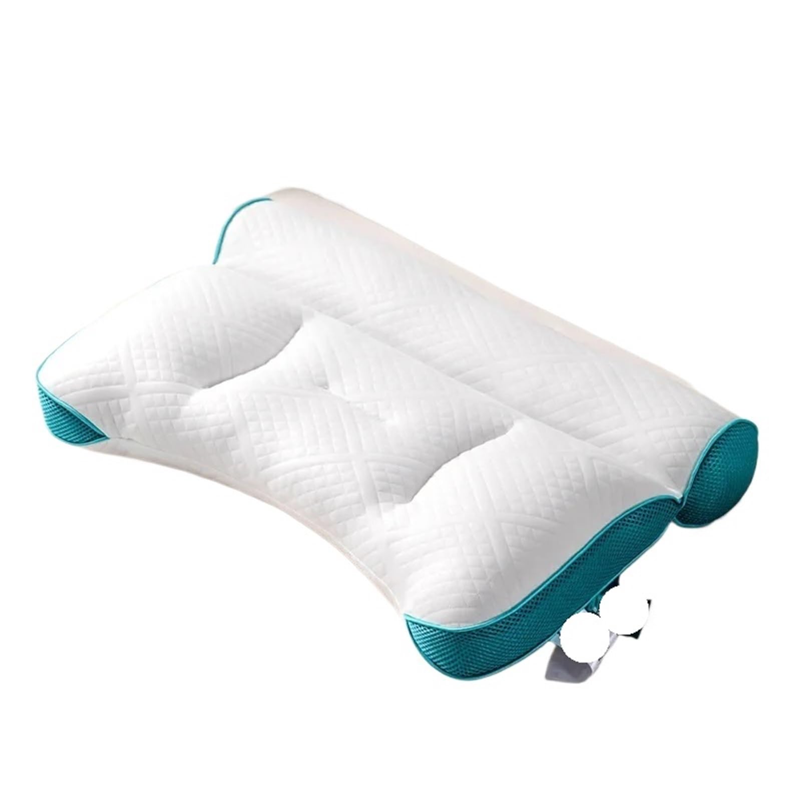 FGUJSUR Latex Pillow Cervical Orthopedic Neck Pillow To Help Sleep And Protect The Household Soybean Fiber Comfortable Sleeping(Green 1 pcs)