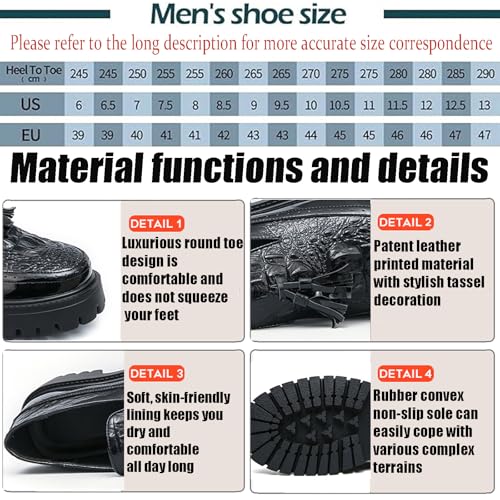 Men's Fashion Tassel Chunky Platform Penny Dress Loafers Luxury Round Toe Slip-On Non-Slip Lug Sole Business Formal Shoes for Daily Work and Casual3