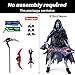 T13 Action Figure Set, 3D Printed Toy T13, Dummy 13 Titan 13,t13 Action Figure Accessories，Death Cape, Skeleton Robot, Cool Robot Stop Motion Animation Figure (Gray-Black)