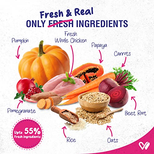 Image of WIGGLES Ykibble Puppy Food Dry Small Dogs Starter, 900 gm, 1-12 Months - Oven Baked Nutritionally Balanced Pet Food - Chicken, Vegetables, Vitamins & Minerals