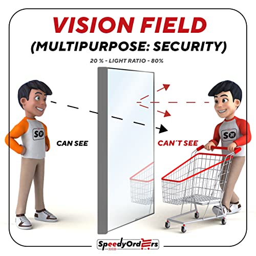 Speedyorders Two Way Mirror 2 Way Acrylic Mirror Sheet - 2 Way Mirror See Through Mirror - Plexiglass Sheet - Smart Mirror - Two Way Mirror - Unbreakable Made In Usa 1/8" 12X12 Inches #TOP3