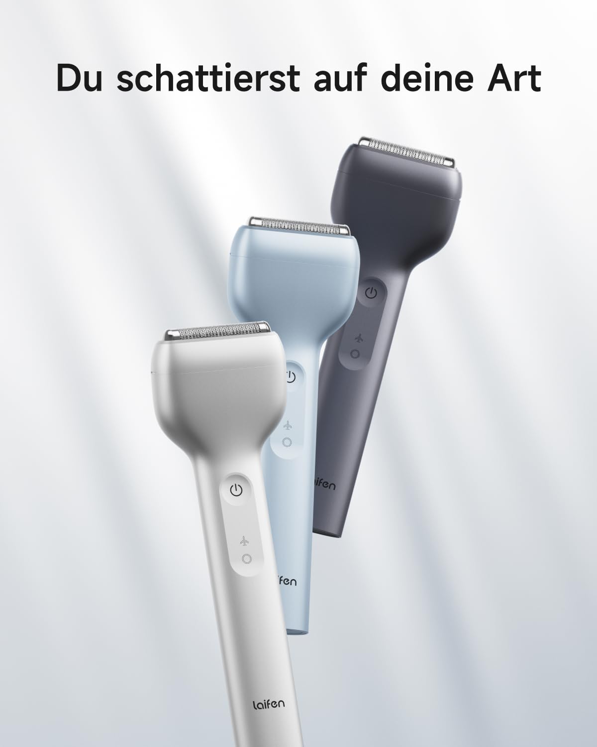 Laifen T1 Pro Rasierer Herren, Elektrorasierer mit Hochgeschwindigkeitsmotoren 12.000 Schnitte/min.*2, 100 Minuten Akkulaufzeit, Wasserdicht nach IPX7, Reisetauglich(Aluminiumlegierung)