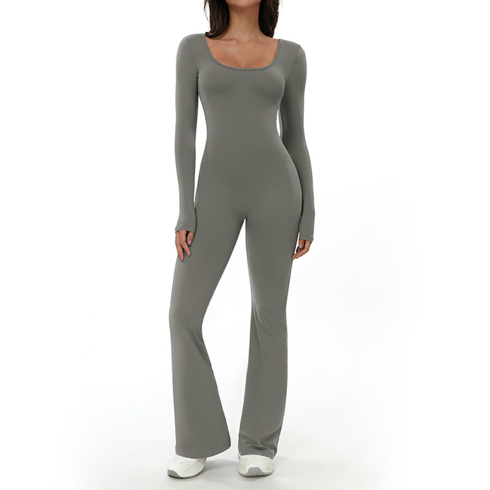 Mono de yoga para mujer ideal para fitness y entrenamiento en gris