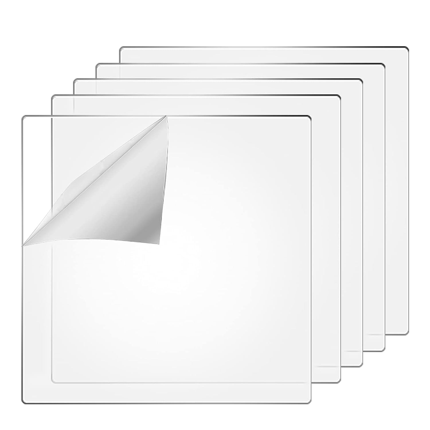 Clear Acrylic Sheets, 5 x 5 Inches, 1mm Thick, Transparent Square Panels for Crafts, DIY Projects, and Painting Supplies (8 Pieces)-picture-31