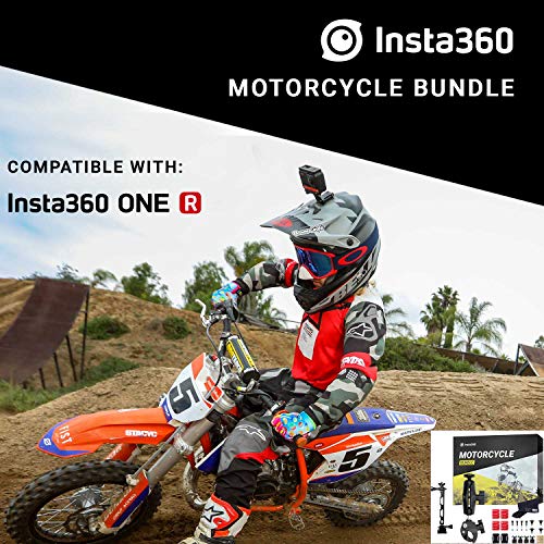 Image of insta360 X3 Action Camera, 1 /2 inch Sensor, 5.7K 360 Capture, Optical Zoom 3X, 72 MP 360 Photo, 4K Single Lens Mode, Black & One R Motorcycle Bundle